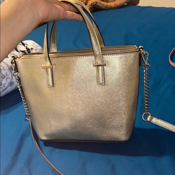 Gold Kate Spade crossbody Purse - Picture 3 of 4